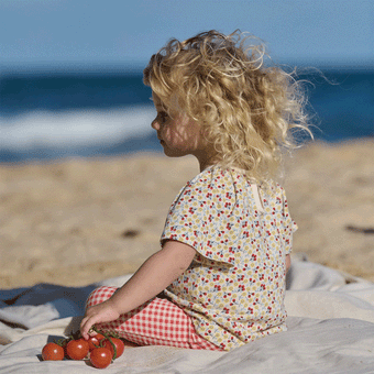 Nature Baby Faye Tee - Kitchen Garden Print