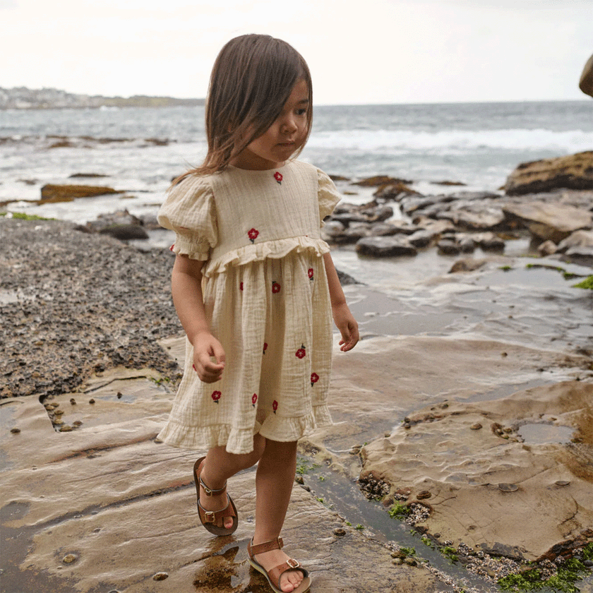 Nature Baby Valentina Dress - Red Flora