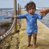 Nature Baby One Piece Bathing Trunks - Fish Fable Blue Print