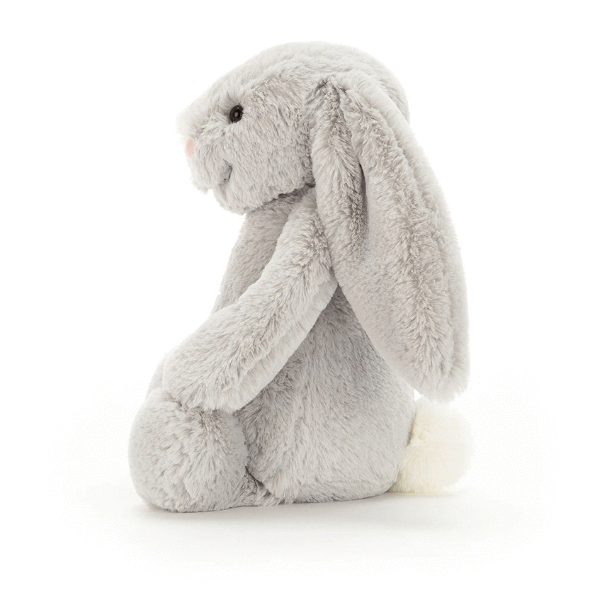 JELLYCAT BASHFUL SILVER BUNNY ORIGINAL (MED) GREY 9X12X31CM