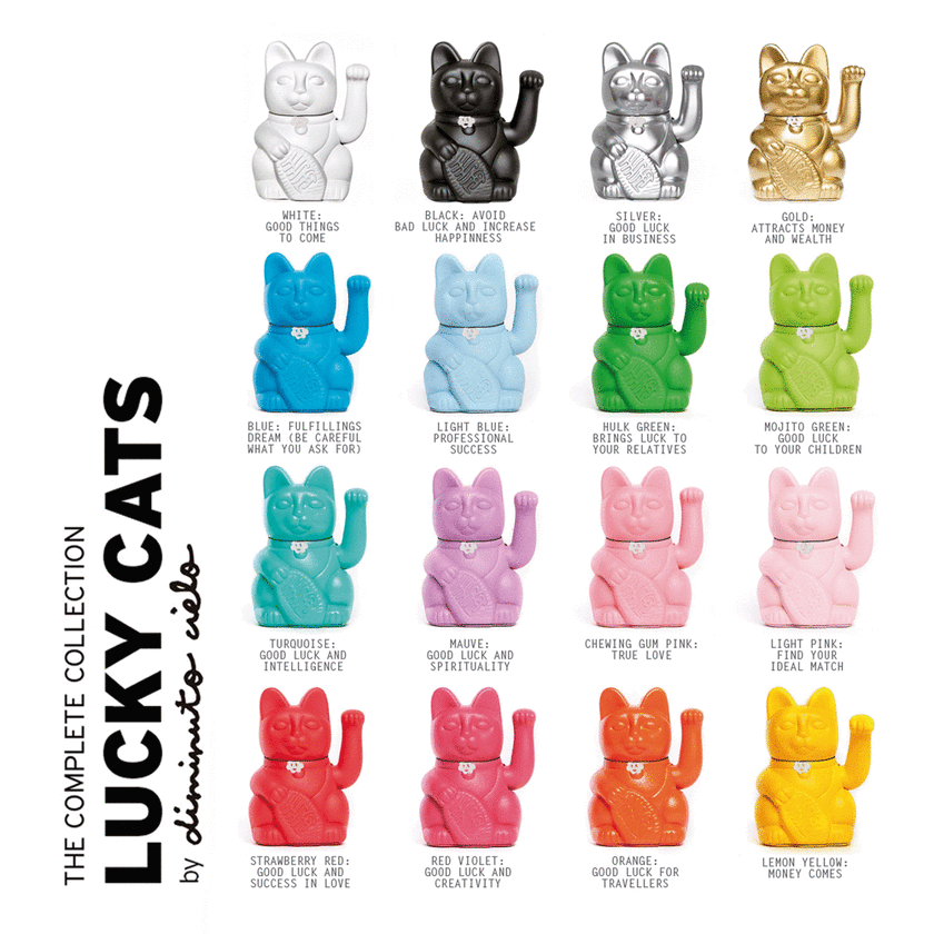 Diminuto Cielo Luckycat Orange Decorative Tabletop Object
