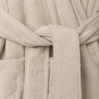 Citta Velour Cotton Robe - Oat