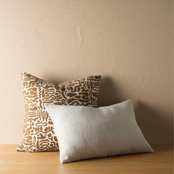 Citta Heavy Linen Jute Cushion Cover - Natural 60x40cm