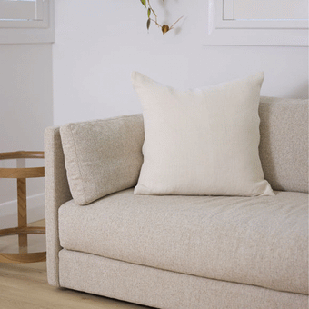 Citta Heavy Linen Cushion Cover - Ivory 55x55cm