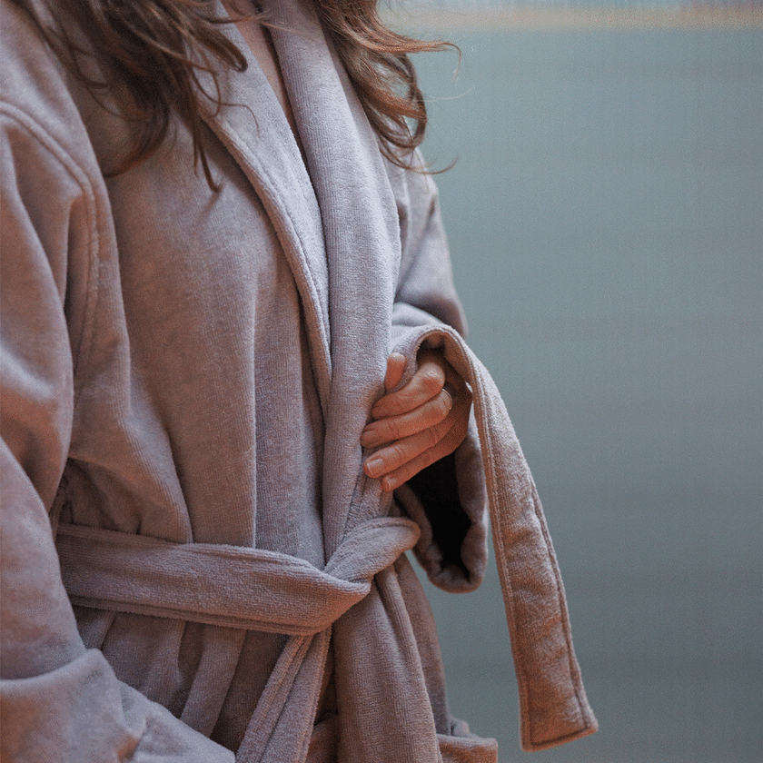 Citta Velour Cotton Robe - Pansy