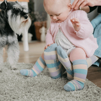 Lamington Merino Wool Knee High Socks | BABY | Sherbet