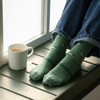 Lamington Merino Wool Roll Top Crew Socks | WOMAN | Heather