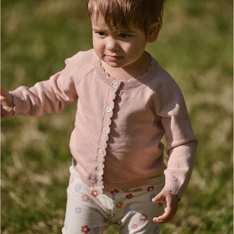 Nature Baby Liliette Cardigan - Rose Dust