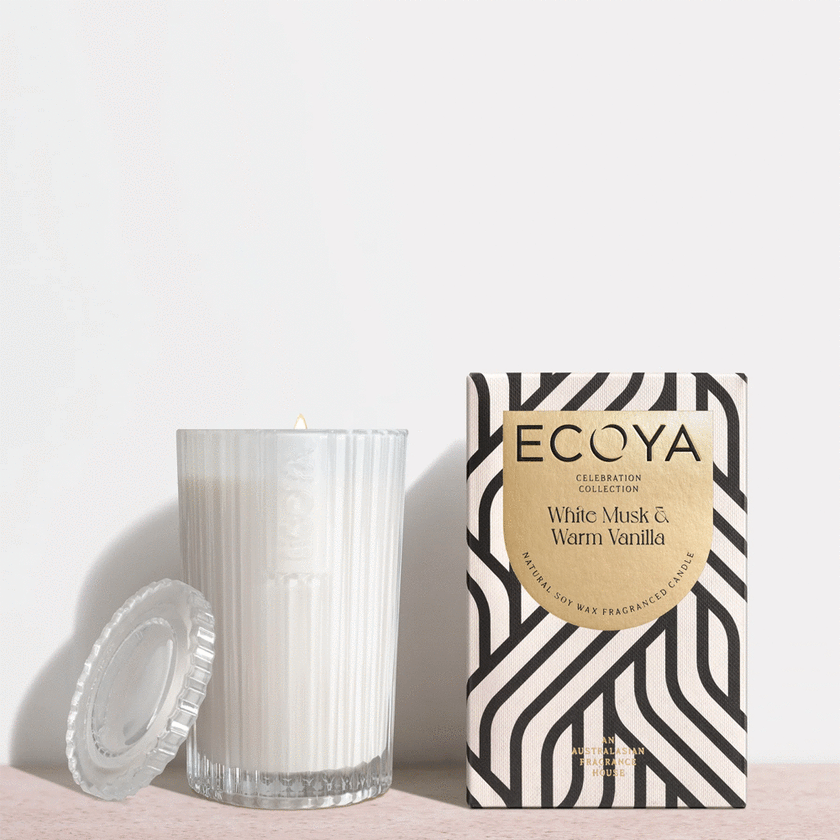 Ecoya White Musk & Warm Vanilla Celebration Candle