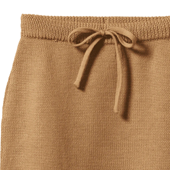 Nature Baby Merino Knit Footed Rompers - Caramel