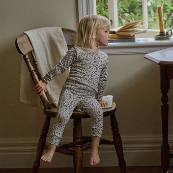 Nature Baby Merino 2PC Pyjamas - Briarwood Lilac Print