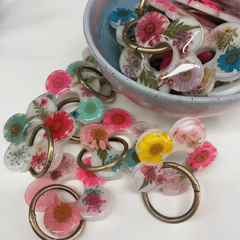 Resin Keyring - Floral