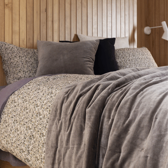 Citta Wildflower Linen Duvet Cover - Ivy/Multi SK 265x210cm