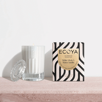 Ecoya White Musk & Warm Vanilla Mini Celebration Candle