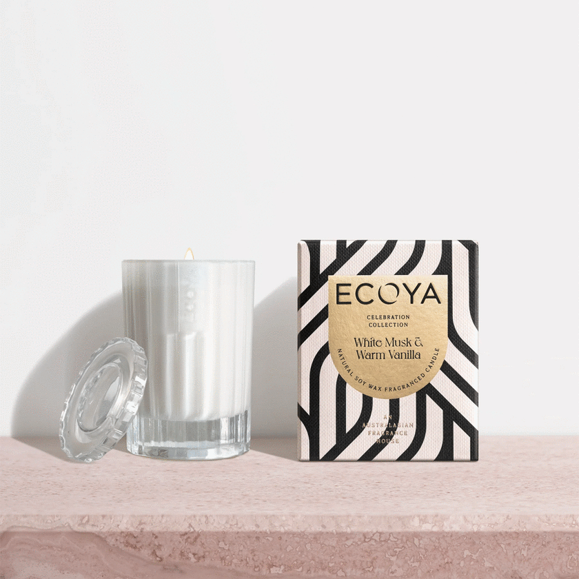 Ecoya White Musk & Warm Vanilla Mini Celebration Candle