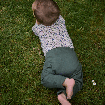 Nature Baby Merino Drawstring Pants - Thyme