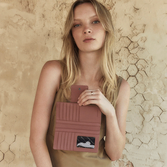 Status Anxiety Ruins Wallet - Dusty Rose