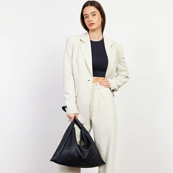 Saben Haze Shoulder Bag - Black Luxe