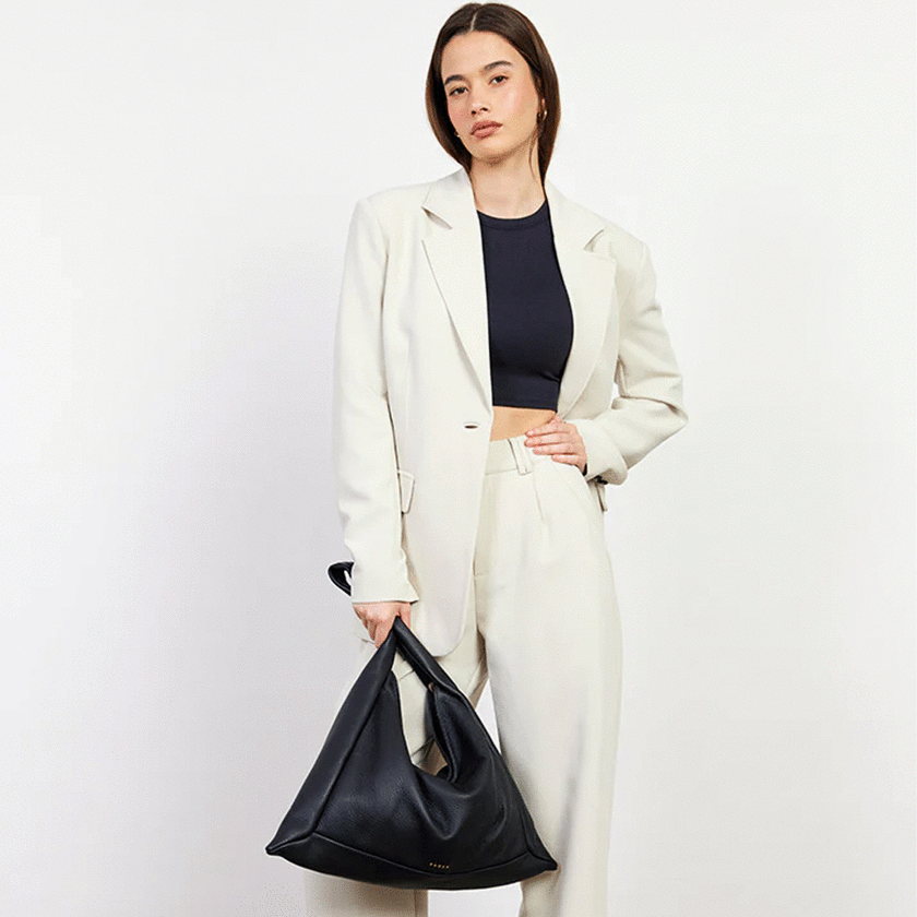 Saben Haze Shoulder Bag - Black Luxe