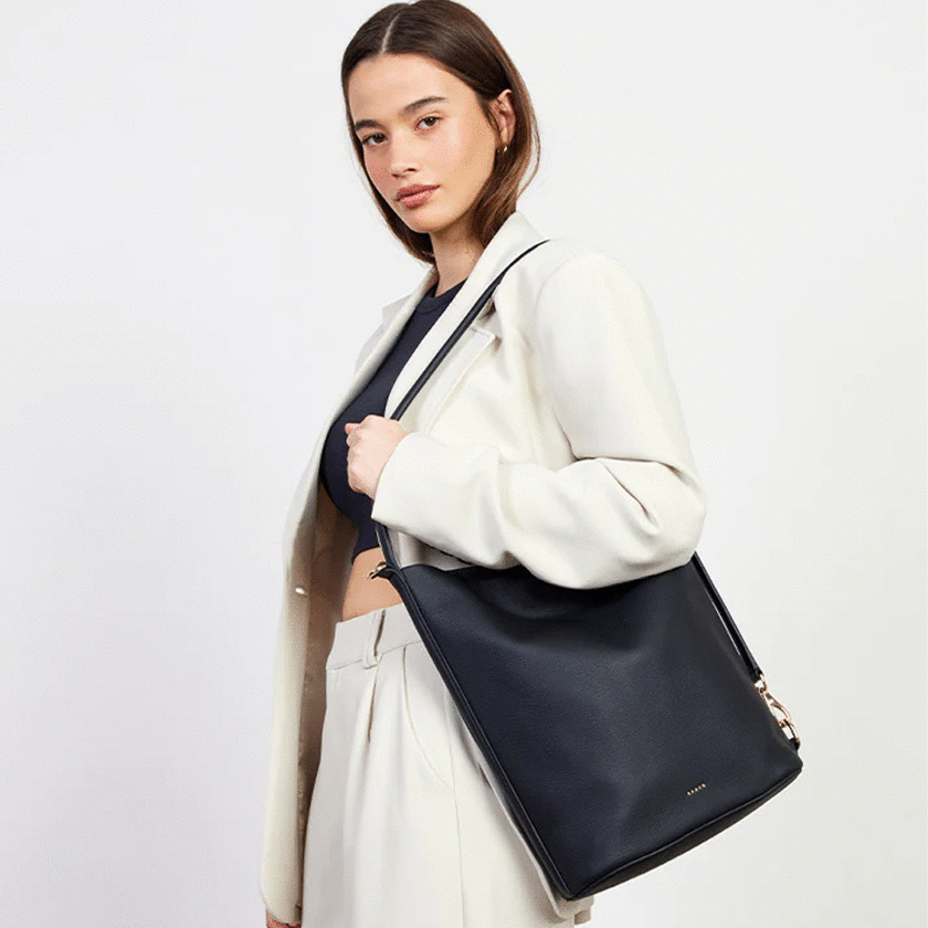 Saben June Shoulder Bag - Black Luxe