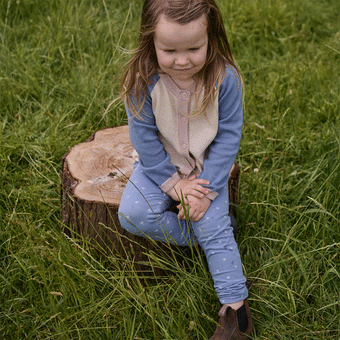 Nature Baby Leggings - Hearts Bluebelle Print