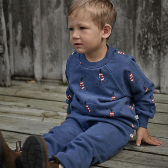 Nature Baby Emerson Sweater - Best Friend Indigo Print