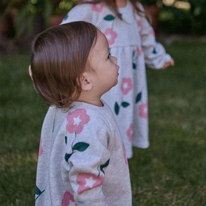 Nature Baby Long Sleeve Juno Romper - Primrose Print