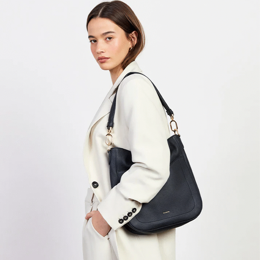 Saben Rebe Shoulder Bag - Black Luxe