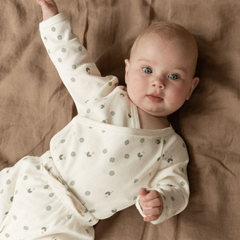 Nature Baby Footed Rompers - Lucky Print