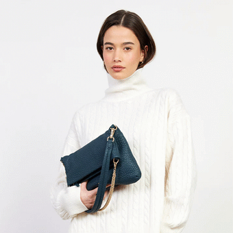 Saben Daria Shoulder Bag - Hunter Green Bubble