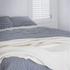Citta Gingham Organic Cotton Duvet Cover - Navy