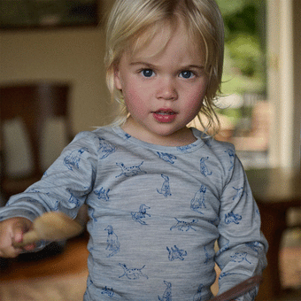 Nature Baby Merino 2PC Pyjamas - Best Friend Print