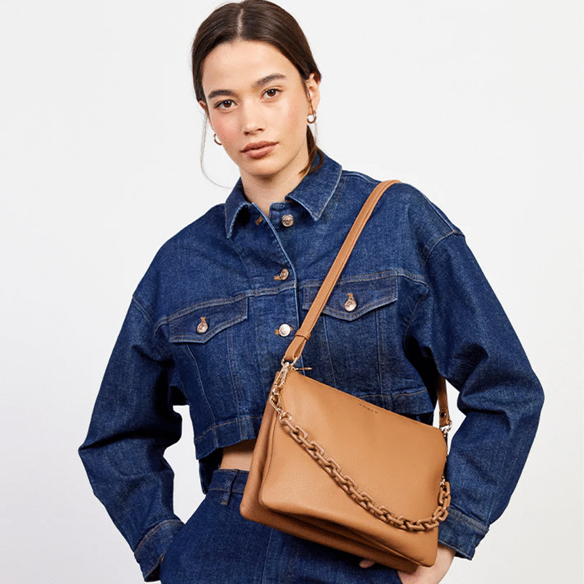 Saben Matilda Crossbody - Toffee + Tonal Chain