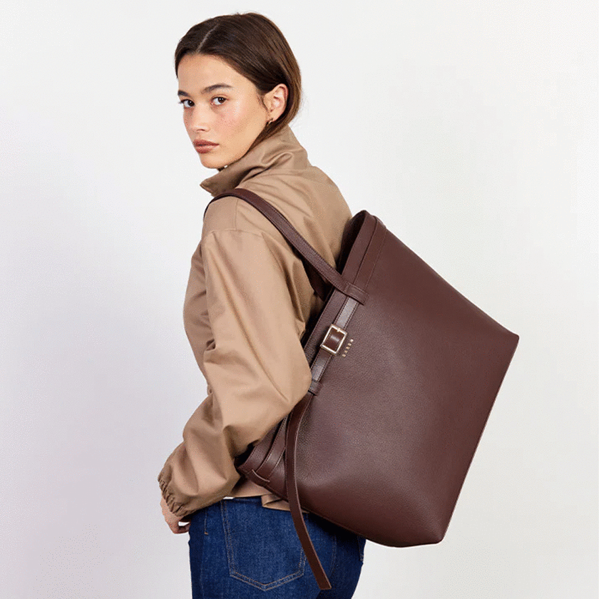 Saben Tia Shoulder Bag - Espresso + Bronze