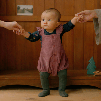 Nature Baby Organic Cotton Tights - Thyme