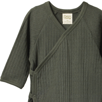Nature Baby Kimono Stretch & Grow Pointelle - Thyme