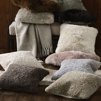 NZ Short Wool Cushion 50x50cm