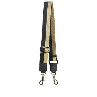 Saben Feature Strap Webbing - Gold + Black Stripe