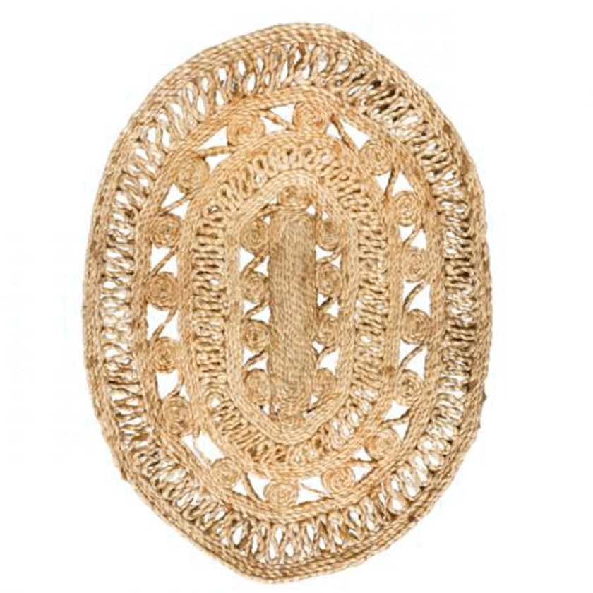 Oscar Oval Jute Rug - 60x90cm