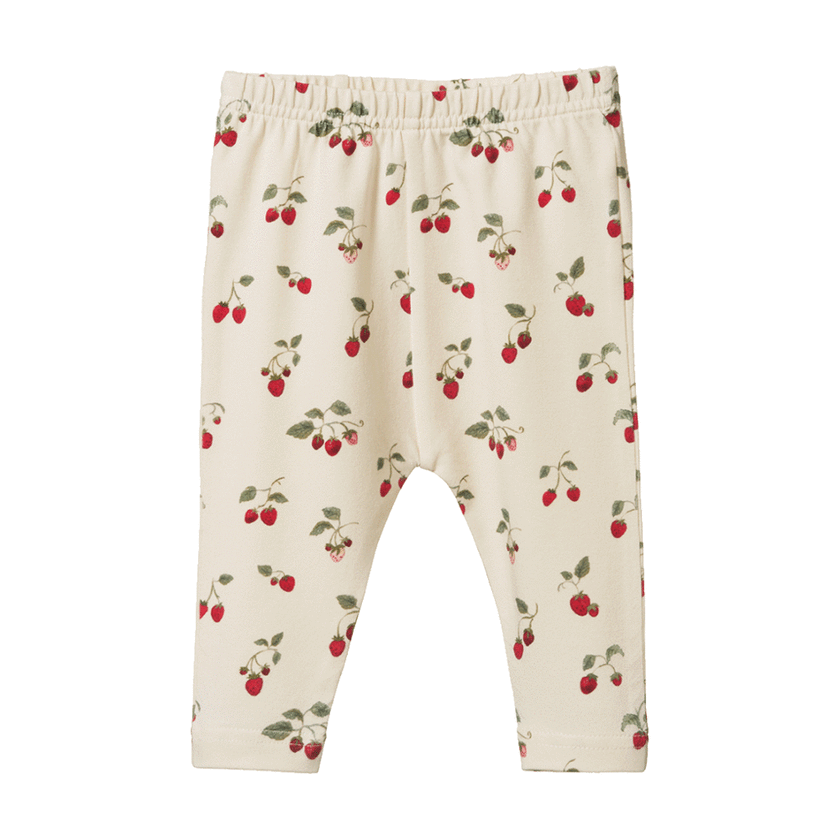 Nature Baby Leggings - Strawberry Blush Print