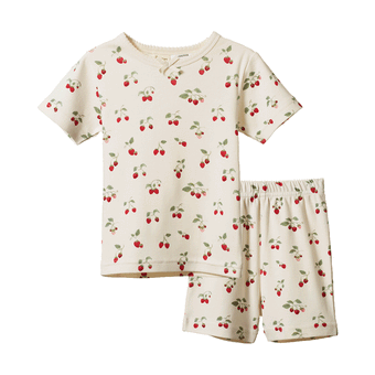Nature Baby Shortie Pyjama Set - Strawberry Blush Print