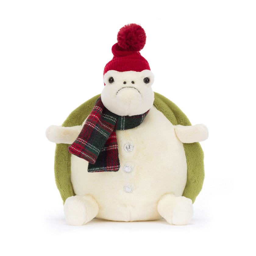 Jellycat Snowman Timmy Turtle Cream & Green 21x23x22cm