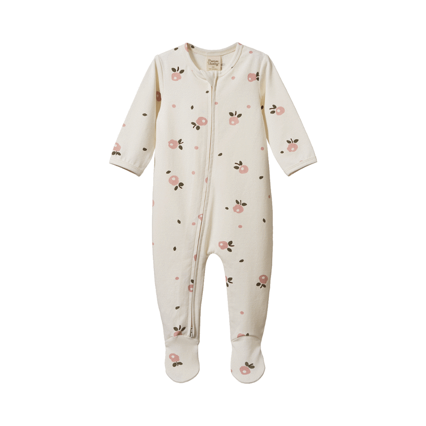 Nature Baby Dreamlands Suit - Posey Blossom Rose Print