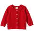 Nature Baby Piper Cardigan - Raspberry Red Pointelle