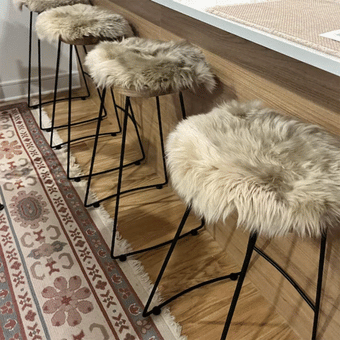 Long Wool Sheepskin Pad - Round