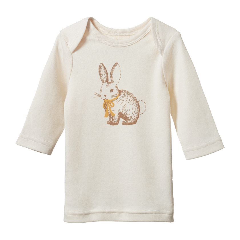 Nature Baby Tee - Rabbitty Natural Print