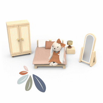 Speedy Monkey Doll House Bedroom and 1 Character