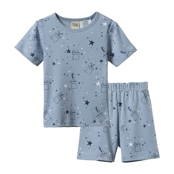 Nature Baby Shortie Pyjama Set - Illusion Bunny Print