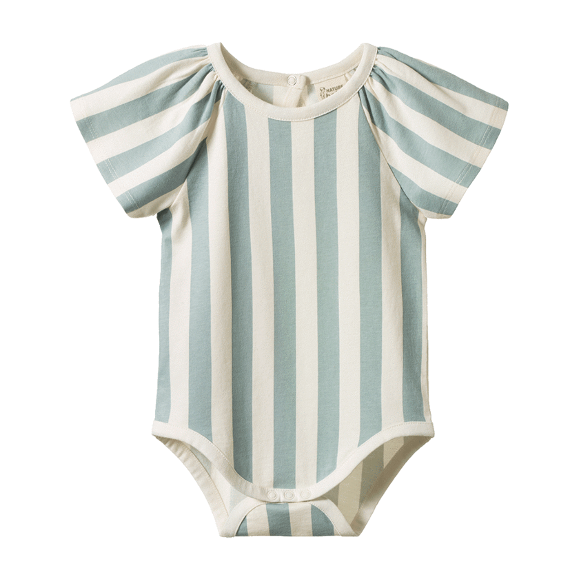 Nature Baby Faye Bodysuit - Star Dew Stripe