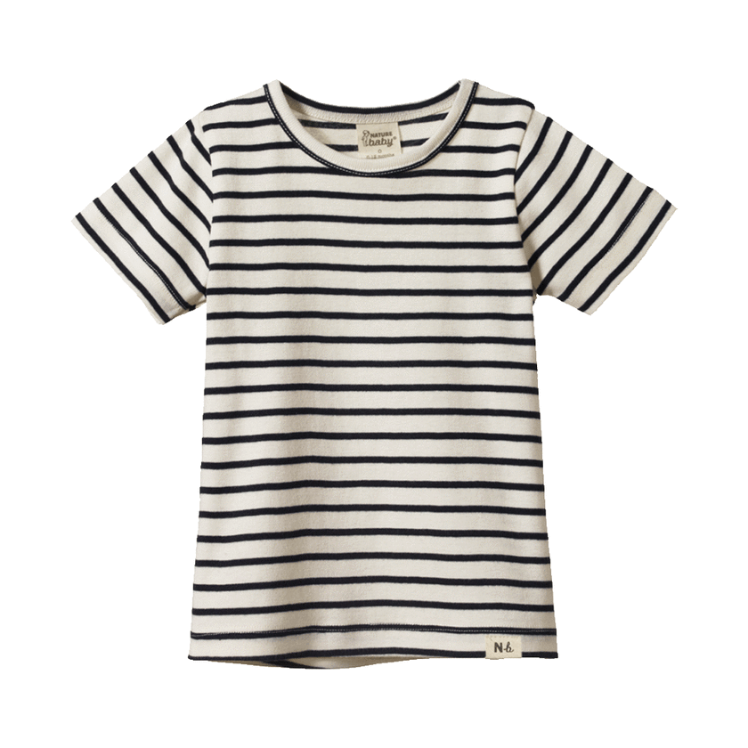 Nature Baby River Tee - Navy Sailor Stripe
